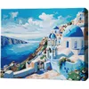 купить Картина по номерам BrushMe RMG0023FC 30x40 см (без коробки) Санторини в Кишинёве 