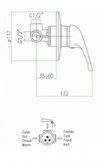 купить Смеситель для биде Fiore KING 39 CR 1300 bide incorporata (4591) в Кишинёве 