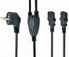 Power Cord PC-220V   2m Euro Plug, Y-cord 1.55m+Y neck 0.45m+0.45m, Cablexpert, PC-186-ML6 
