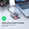 cumpără Cititor de carduri Ugreen 80798, Card Reader USB-C to SD/TF + USB 2.0 | CM387, Gray în Chișinău 