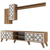 cumpără Set mobilă living Trendy Clasa S, Nuc, Alb 180x44x35cm în Chișinău 