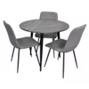 купить Комплект стол и стулья Evelin di Costacurta стол DT-404-6B + 3 стула YTC-078B Bjorn-13 (Grey) в Кишинёве 