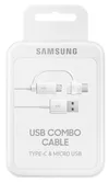 cumpără Cablu telefon mobil Samsung Combo Type-C & Micro USB, White în Chișinău 