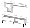 cumpără Set mobilă living Trendy Madrid, Antracit 180x48x33cm în Chișinău 