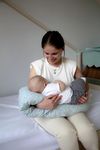 купить Подушка для мам BabyJem 737 Многофункциональная со съемным подголовником Mint в Кишинёве 