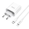 Зарядное устройство Hoco C80A 20W Rapido + Cablu Type-C to Lightning (PD + QC3.0)