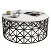 купить Журнальный столик Trendy Selin Metal Ferforje, Alb 90x38x90cm в Кишинёве 