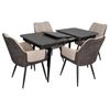 cumpără Set masă și scaune Evelin di Costacurta стол DT-432-3R B + 4 стула QT-227B Light grey/Dark grey în Chișinău 