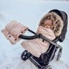 купить Аксессуар для колясок Zaffiro Husa c-cior iarna + geanta Growup 4.0 Beige Plush + Rose в Кишинёве 