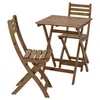 cumpără Set mobilier de grădină Ikea Askholmen 2 стула складных Light Brown în Chișinău 