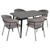 cumpără Set masă și scaune Evelin di Costacurta стол DT-405-6B + 4 стула YTC-097B Dark grey în Chișinău 