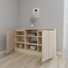 cumpără Comodă Smartex (16289) Т5 140cm Ivory+Stejar Deschis în Chișinău 