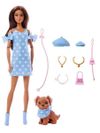 cumpără Păpușă Barbie JFP38 Ținute Asortate, brunetă cu cățeluș în Chișinău 