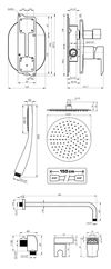 купить Душевая панель Rubineta OLO+ULTRA-2F (N) в Кишинёве 