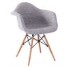 купить Мягкий стул с деревянными ножками, 460x640.5x480x800 мм, серый в Кишинёве 