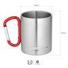купить Посуда походная Nils NC17110 CAMP 300ml din inox cu carabină, roșie в Кишинёве 