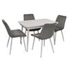 cumpără Set masă și scaune Evelin di Costacurta стол DT-431-1R Wh + 4 стула YTC-055Wh, BLU-13 Light grey în Chișinău 