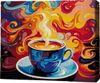 cumpără Tablou pe numere BrushMe RMGB020FC 30x40сm (pânză neagră/fără cutie) Aroma dimineții în Chișinău 