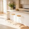 купить Барный стул Jumi FCM-598478 Scaun de bar din lemn, Oak Artisan/Alb в Кишинёве 