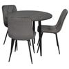 купить Комплект стол и стулья Evelin di Costacurta стол DT 404-6B + 3 стула YTC-080B Dark grey в Кишинёве 
