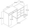 cumpără Măsuţa de toaletă Trendy Lizbon 550, Nuc, Antracit, 124x84x40cm (masa de machiaj) (GTR001459) în Chișinău 