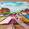 cumpără Set de creație Okto 10001 Tablou 3D cu plastilină ușoară 30x40сm, Câmpuri de flori din Olanda în Chișinău 