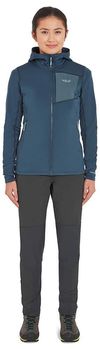 купить Одежда для спорта Rab Jacheta dame Superflux Hoody Tempest Blue 08 (QFG-14-TMB-08) в Кишинёве 