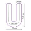 купить Домашний текстиль PernaMea Fata de Perna pt gravide forma-U, Bulina gri (PM.101702/8) в Кишинёве 