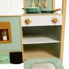 купить Игрушечная кухня и посуда Premaman PJQKDA-CCC-UNQ Bucatarie din lemn cu accesorii Verde в Кишинёве 