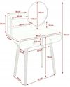 cumpără Masă Jumi CM-891920 Scandi cu oglindă rotundă (40cm), dimensiuni 120×80×40cm, Alb/Oak Artisan în Chișinău 