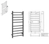 купить Полотенцесушитель Bemeta Radiator baie electric 450x960 Black 130W 704151040 в Кишинёве 