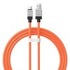 купить Кабель для моб. устройства Baseus CAKW000707 CoolPlay Series USB-A to Type-C 2.4A 12W 2m, Orange в Кишинёве 