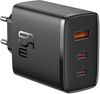 cumpără Încărcător cu fir Baseus P10152301113-00 GaN 2*Type-C+1*USB-A 65W, Cube Pro Series, Cluster Black în Chișinău 