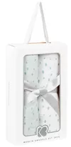 купить Аксессуар для пеленания Kikka Boo 31103010069 Paturica de muselina Swaddle Dots Blue, 80x80 cm, 2 buc. в Кишинёве 