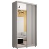 купить Шкаф Mobildor-Lux Compact uși glisante Oglindă + PAL cu ornament grecesc (120x45x210H cm) Grey в Кишинёве 