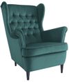 купить Кресло Signal Harry Velvet (Green/Wenge) в Кишинёве 