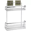 купить Полка для ванной Tendance 55838 2 уровня самоклеящиеся 39X26.4X11 см, нержавеющая сталь в Кишинёве 