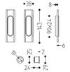 Комплект ручек для раздвижных дверей 1038-MNS никель сатин