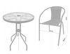 cumpără Mobilier pentru grădină Chomik Комплект садовой мебели Bistro серый-стол/NEO5252/+2 стула /NEO6983/ Серый în Chișinău 