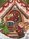купить Картина по номерам BrushMe RBS1016FC 30x40 сm (fără cutie) Iepurași de sărbătoare в Кишинёве 