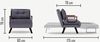 купить Диван Trendy Sando Single extensibila cu 1 loc 78x78x60cm Gri в Кишинёве 