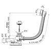 купить Сифон для ванны Polimat A51BM80-ADI-01 Alcadrain (6103064) automat alb в Кишинёве 