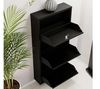 cumpără Raft pentru încălțăminte Trendy Locking 3 Piece Metal-Black, 50x103x15cm în Chișinău 