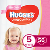 купить Подгузники для девочек Huggies Ultra Comfort 5 (12-22 kg), 56 шт. в Кишинёве 