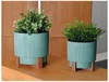 cumpără Ghiveci pentru flori Aleana 128023 Oslo cu insertie si suport decorartiv d16 cm, verde în Chișinău 