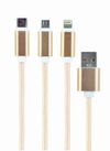 Magnetic cable Type-C to USB 1.0 m, Silver, Cablexpert, CC-USB2-AMUCMM-1M 