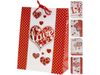 Пакет подарочный "Valentine" с сердцем, 24X18X8cm,белый