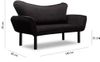 купить Диван Trendy Chatto Negru, 65x70x140cm в Кишинёве 