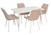 купить Комплект стол и стулья Evelin di Costacurta стол DT-405-4Wh + 4 стула YTC-055Wh Light beige в Кишинёве 