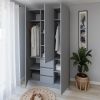 cumpără Dulap Smartex (15900) N16 140cm Grafit în Chișinău 